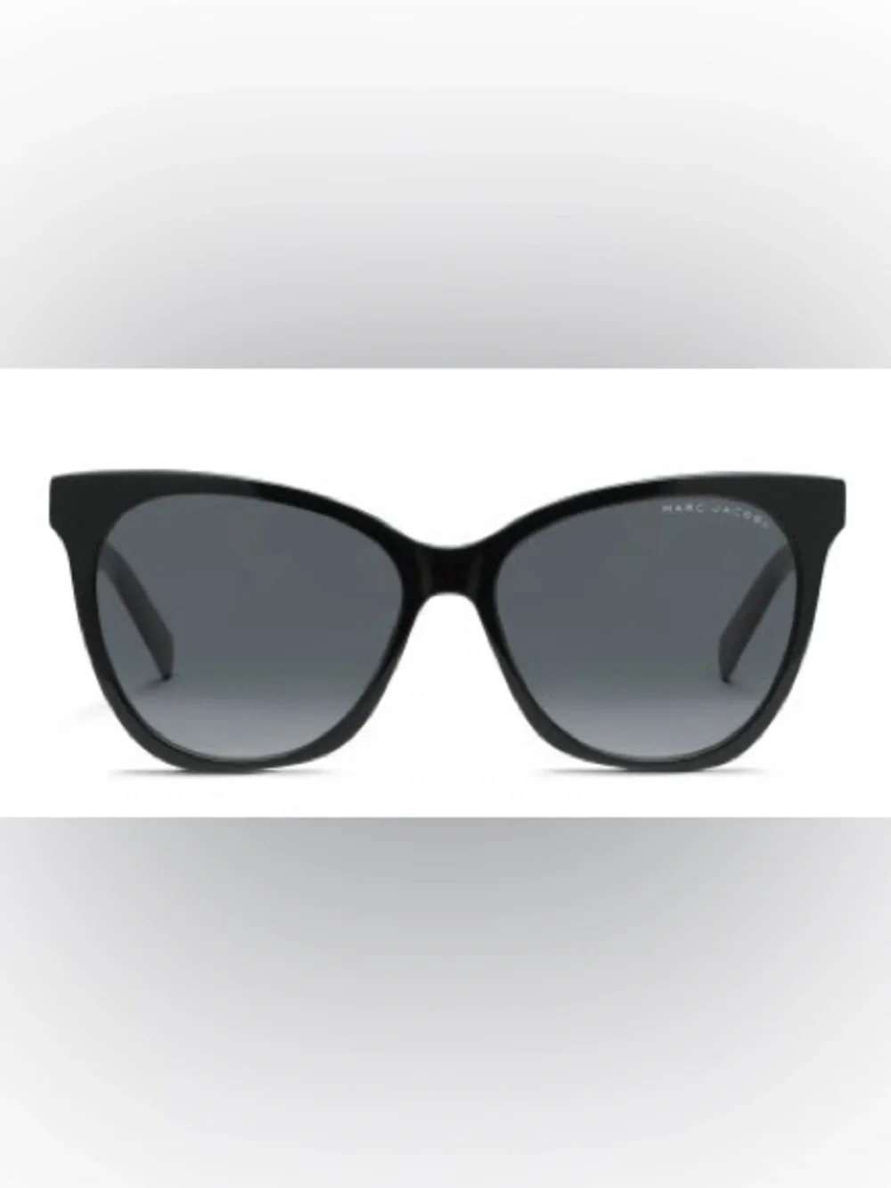 Marc Jacobs Black Cat-Eye Women's Sunglasses with Gray Lenses with case